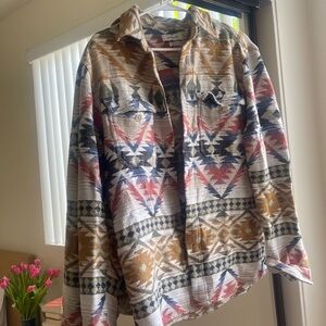 Urban Outfitters Pattern Shirt Jacket